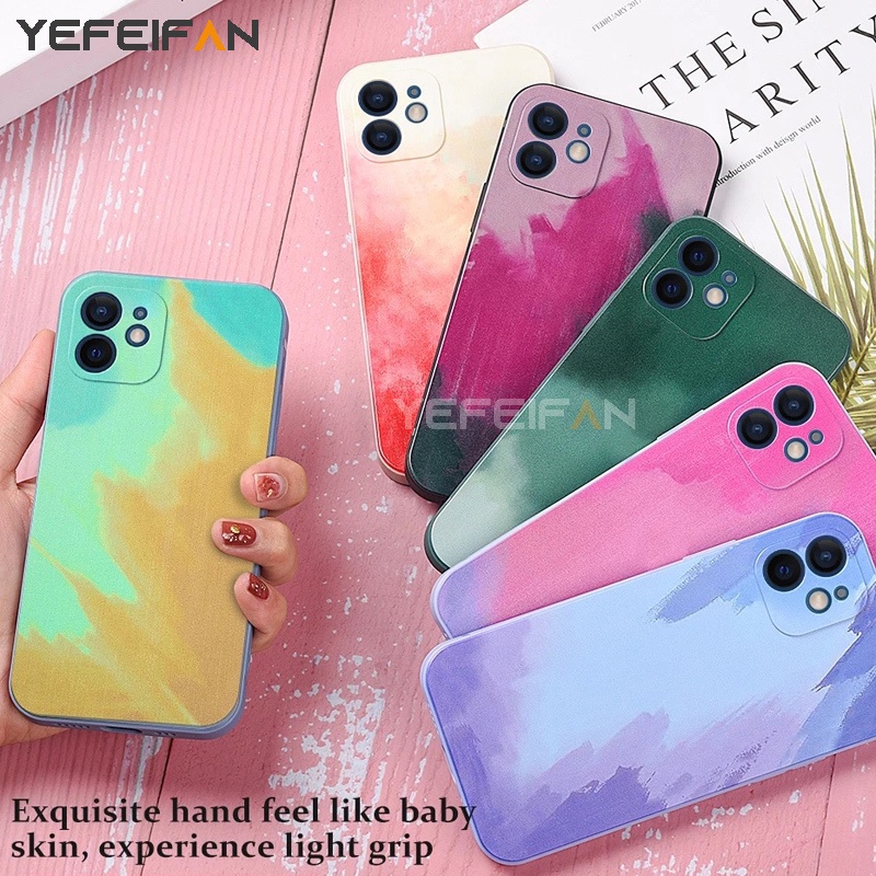 Ốp Điện Thoại Mềm Chống Sốc Hình Tranh Màu Nước Cho Samsung A52S A22 A52 A42 A32 5G A03S A72 M12 F12