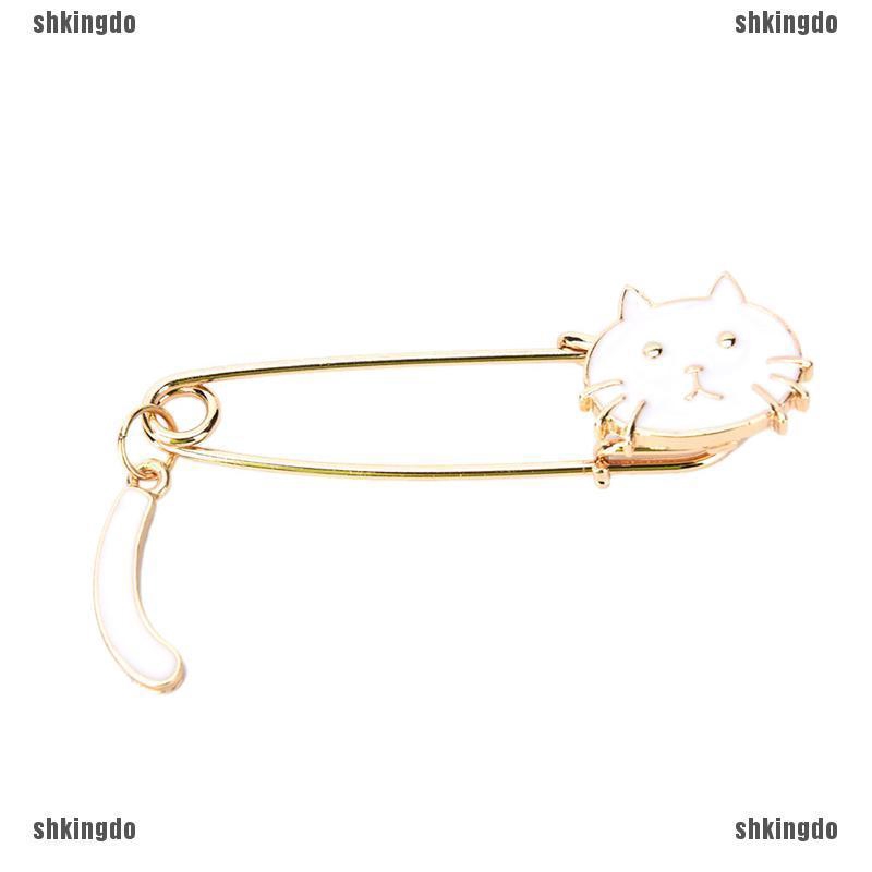 THINH Huy Hiệu Cài Áo Hình Mèo Đen Trắng Thời Trang