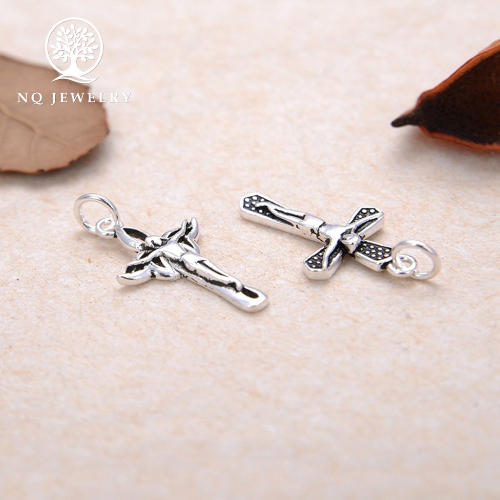 Charm bạc thánh giá chúa Jesus - NQ Jewelry