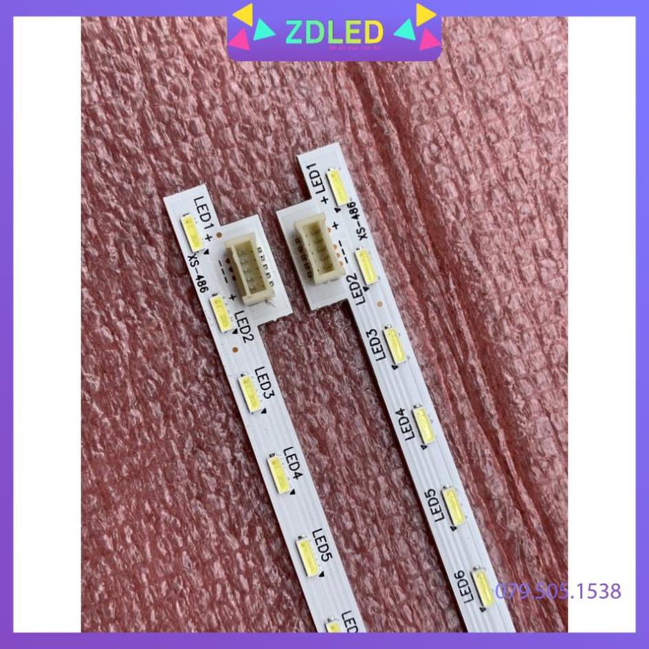 THANH LED TIVI SONY 49W750D 49WD751 HÀNG MỚI 100% BỘ 2 THANH, MỖI THANH 57 BÓNG 3V, DÀI 53,3cm STA490A34-REV03-57LED-RL-