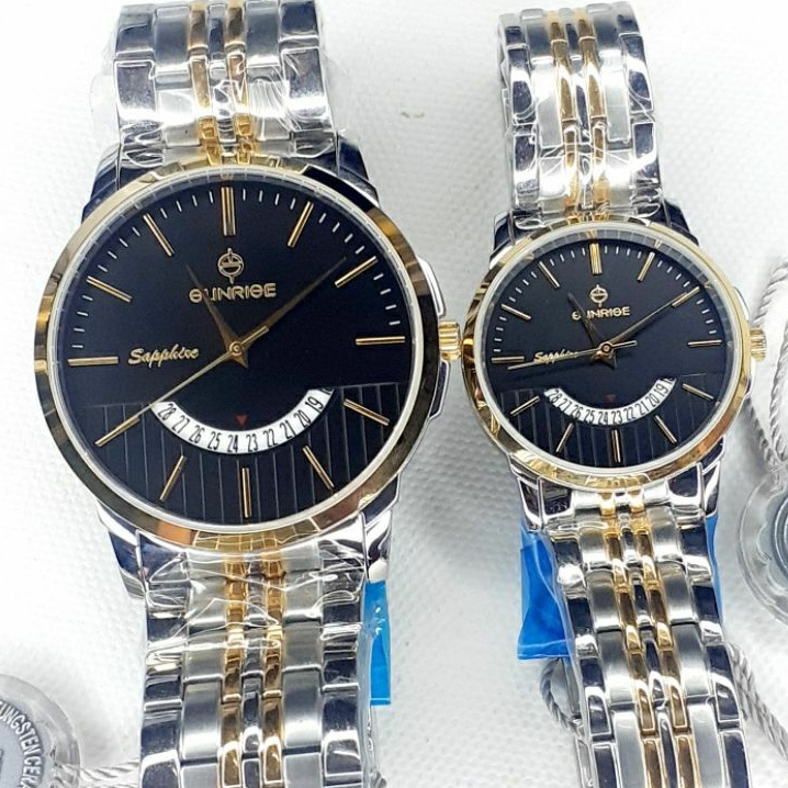 Đồng hồ đôi Nam-Nữ SUNRISE Chính hãng sapphire chống nước [ FULL BOX]