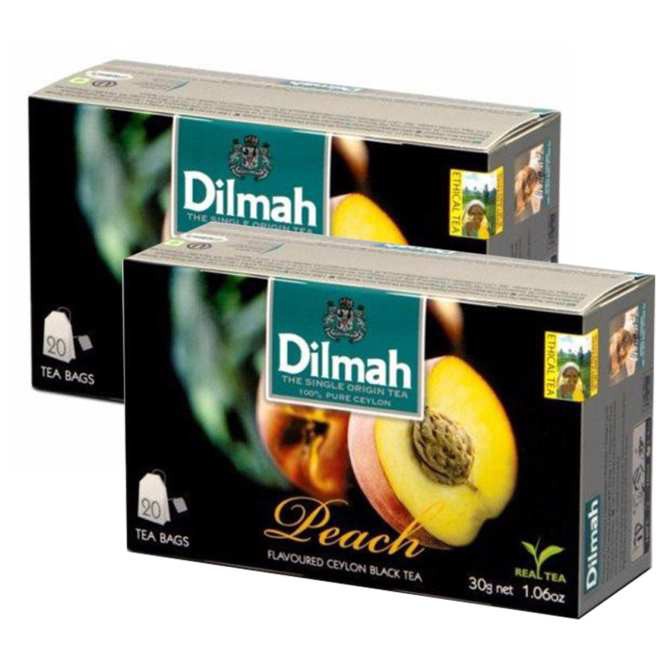 TRÀ DILMAH TÚI LỌC HƯƠNG ĐÀO - HỘP 30GR(20 TÚI LỌC/HỘP) -DATE 2022