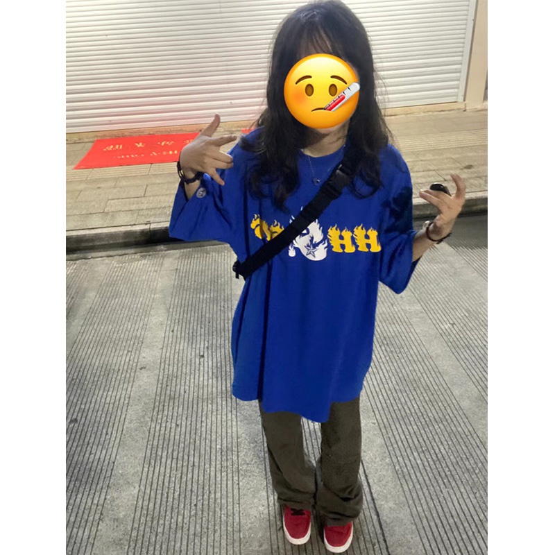 NRVP Áo thun cổ tròn phong cách Hàn Quốc thời trang 2022 oversize dành cho nữ