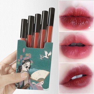 Set 5 son cô gái cổ trang xanh mẫu mới KB Y403