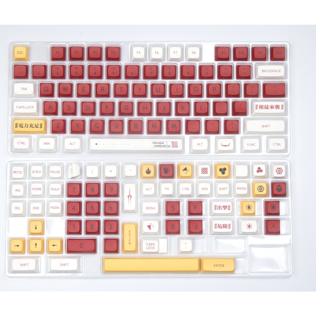 EVA 2 keycap, 138 keycaps PBT keycaps XDA Cấu hình XDA Bấm đúp Bàn phím EVA tiếng Nhật cho bàn phím cơ chơi game, bàn phím cơ