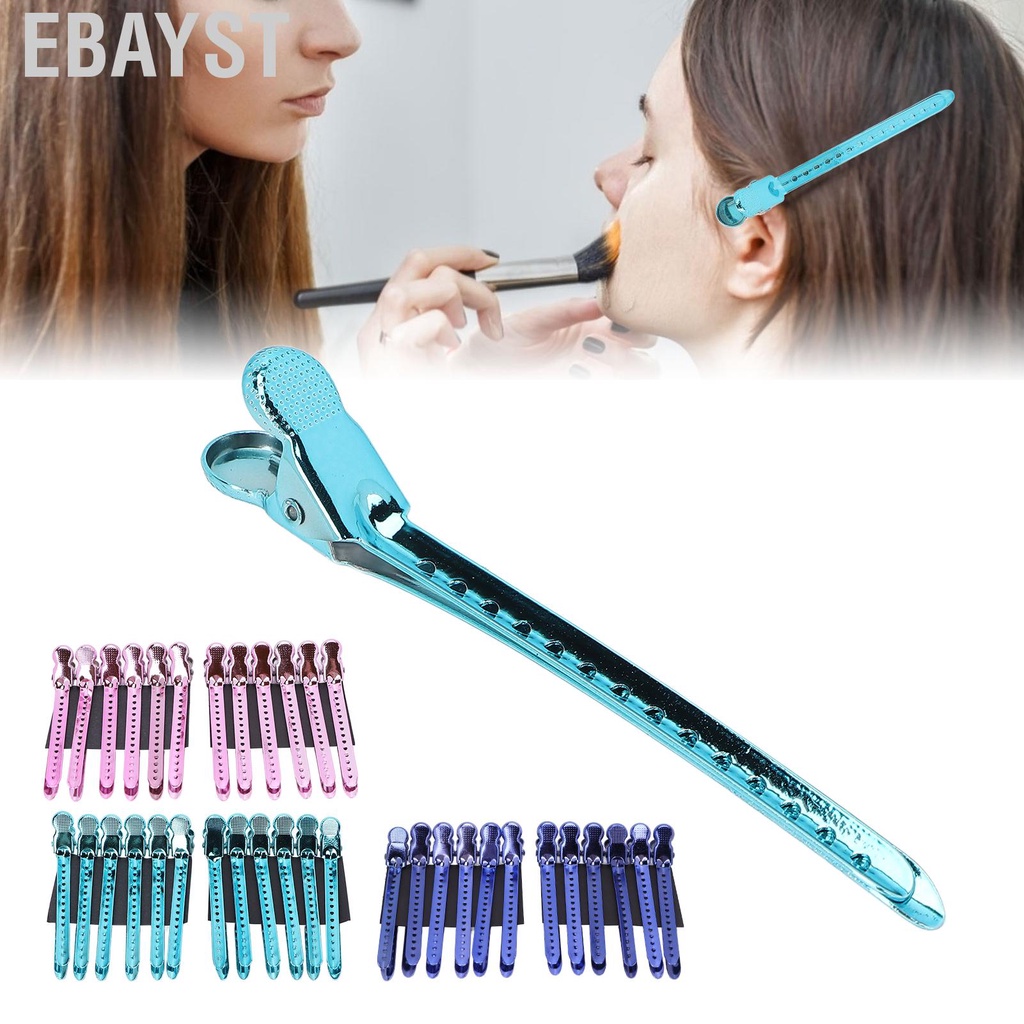 Ebayst Sectioning Clip  Duckbill Hair Multifunctional Portable Professional 12pcs Stainless Steel for Girls Home #9
