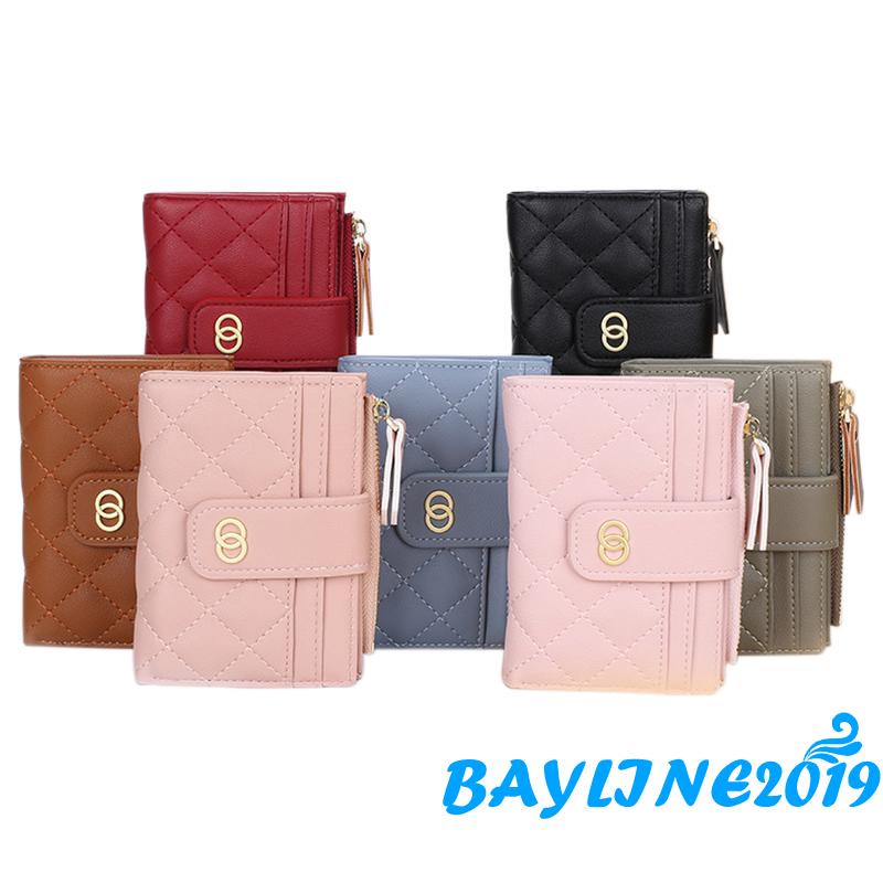 Ví Da Pu Gập Đôi Thời Trang Nữ Tính