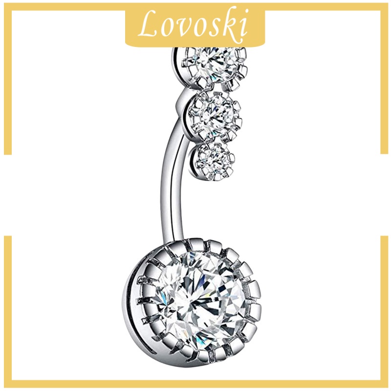 Khuyên Rốn Đính Đá Bằng Thép Y Tế