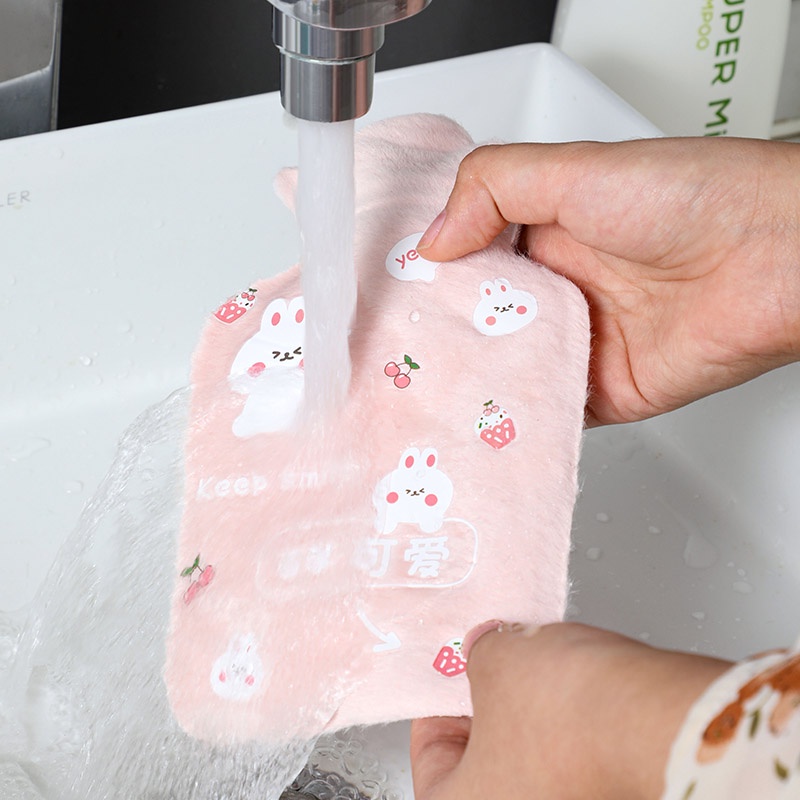 Túi Chườm Nước Nóng Giữ Ấm Họa Tiết Hoạt Hình Dễ Thương Cho Nữ