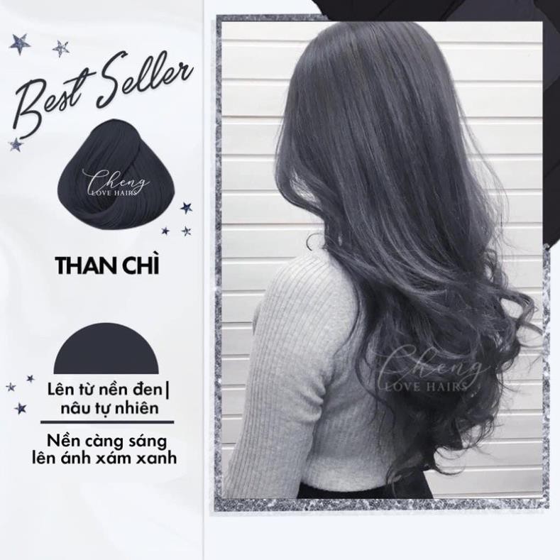 [KHÔNG TẨY] Thuốc nhuộm tóc THAN CHÌ lên từ nền đen tự nhiên Chenglovehairs, Chengloveshair, Chengloveshairs, Chengloveh