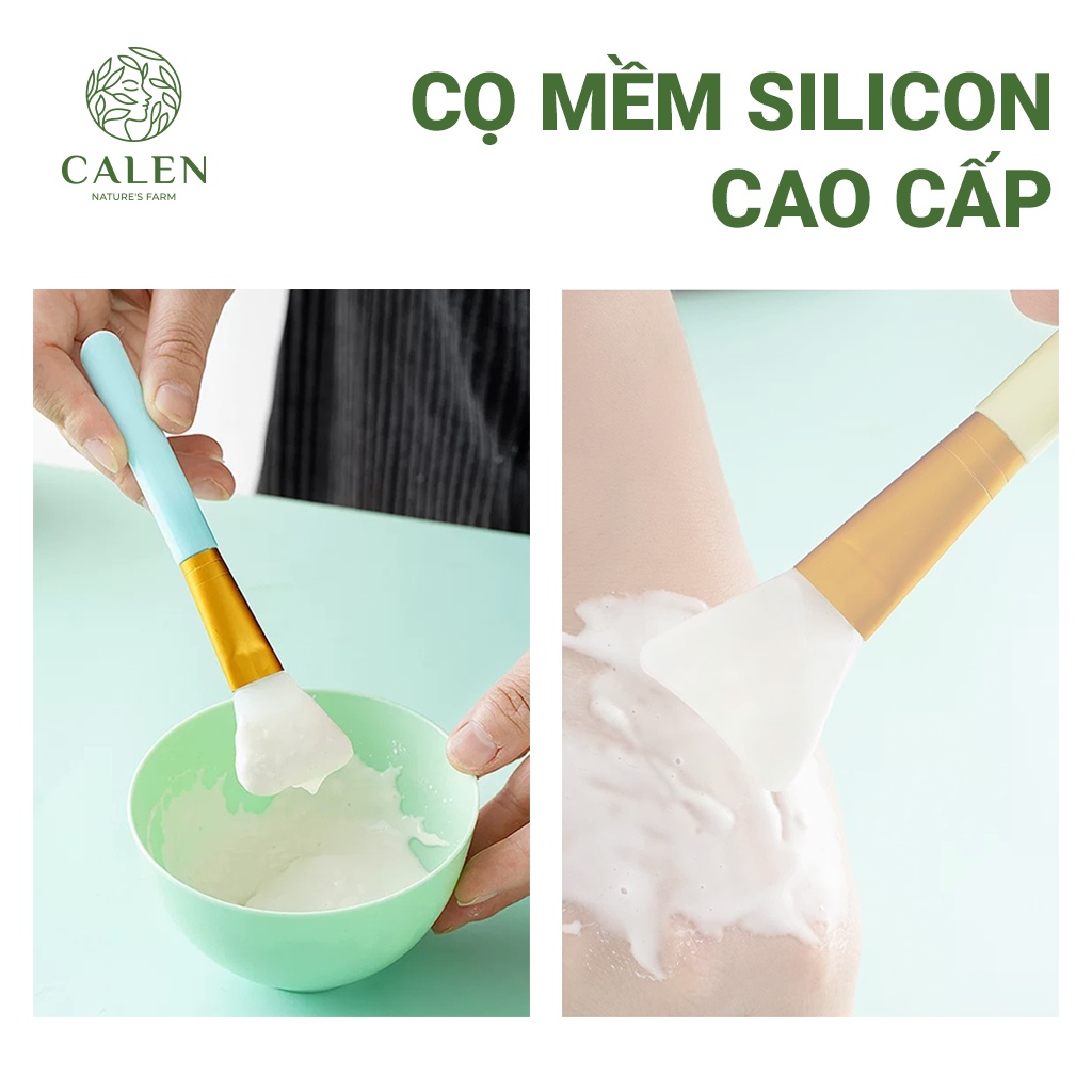 Cọ sillicon cao cấp dành cho việc đắp mặt nạ +Kích thước 13 cm, thon gọn vừa tay, giúp bạn thao tác linh hoạt và không