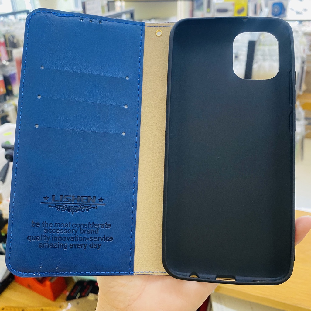 Bao Da_ LishenỐp lưng 2 mặt Sumsung J7 PRO J730 A14 A34 A13 A04S A04 A23 A73 A54 5G Nắp Gập Hít Nam Châm Dạng Ví