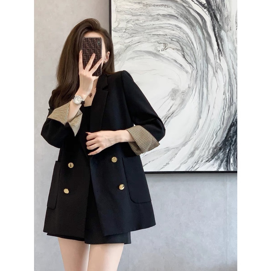 BLAZER SUÔNG CÚC ĐỒNG PHA TAY