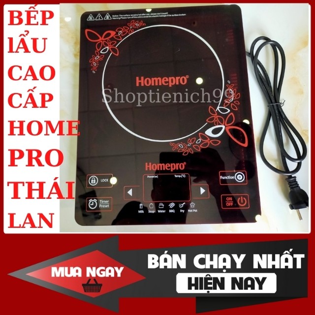 Bếp Từ Đơn Home Pro Thái Lan HPIC2, Nhập Khẩu Nguyên Chiếc Thái Lan Tiết Kiệm Điện Tặng Kèm Nồi Lẩu Bảo Hành 12 Tháng