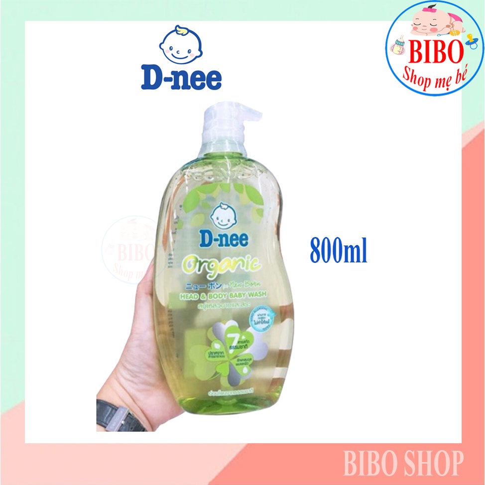 Sữa Tắm Gội Toàn Thân Cho Bé, Cho Trẻ em Hiệu Dnee_800 ml (Thái Lan )