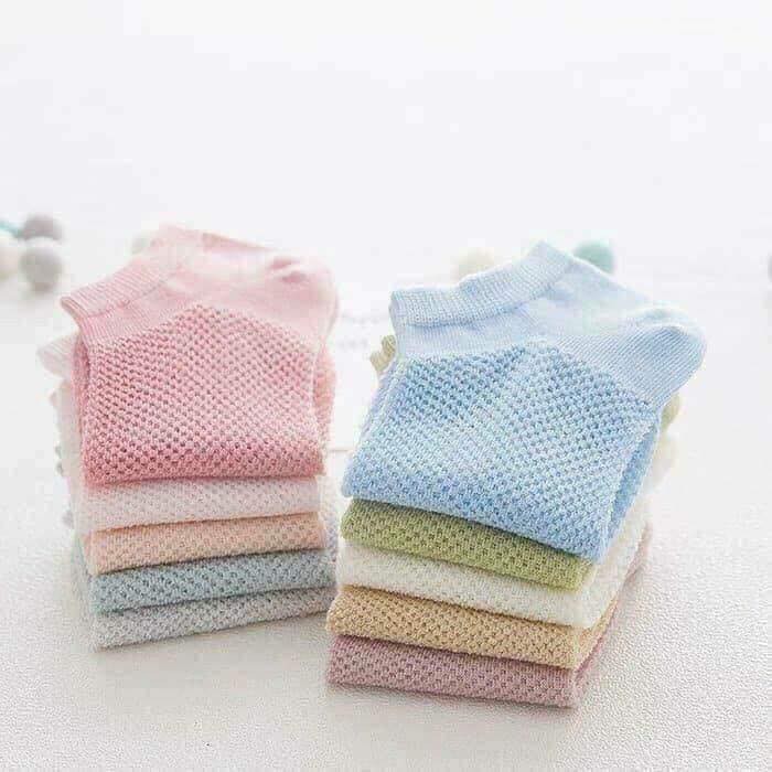 Tất Lưới Nữ Cổ Ngắn Thông Hơi cotton mềm siêu thấm hút (1 đôi)