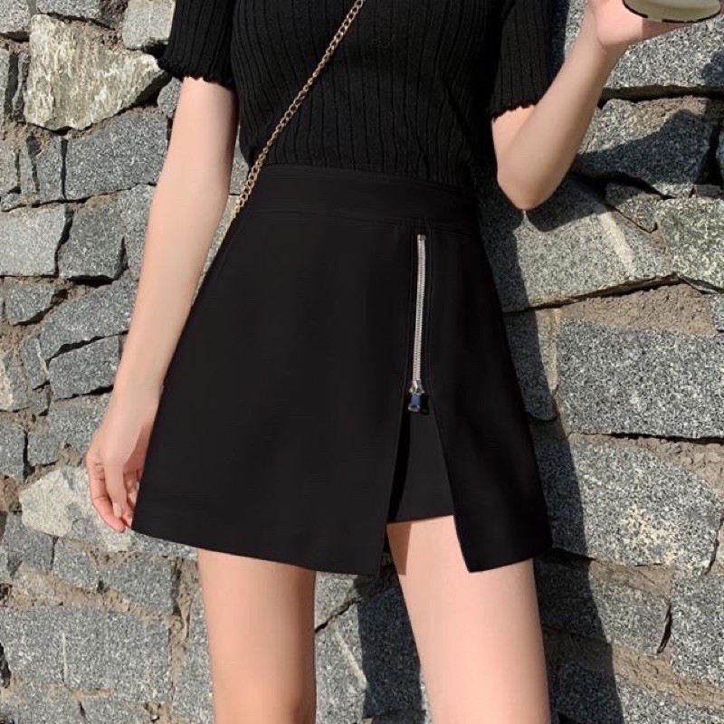 Chân váy midi xẻ tà siêu hit hot