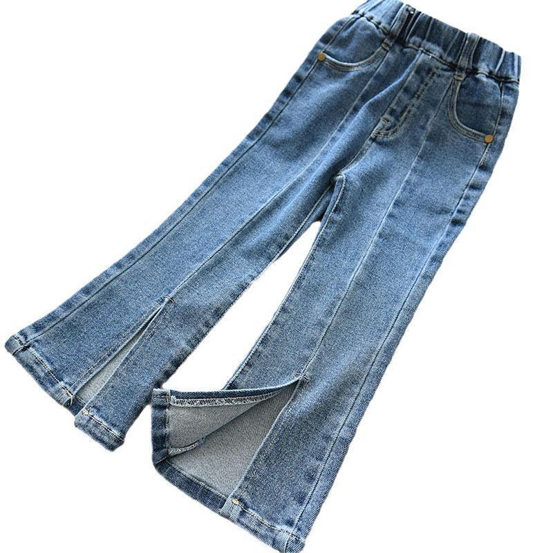 Quần jean ống rộng thời trang mùa thu 2022 dành cho bé gái