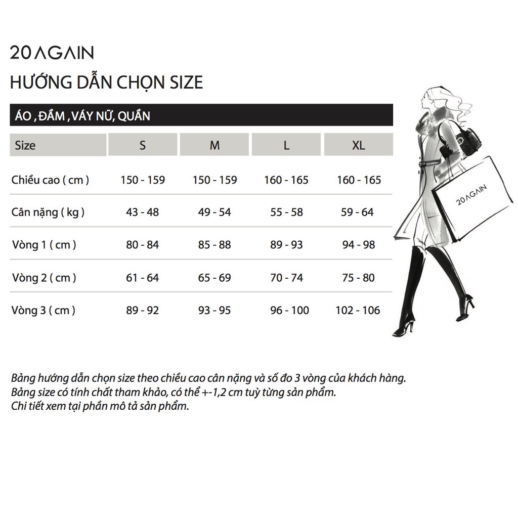 Quần dài suông cạp lệch 2 cúc 20 AGAIN QAA0956