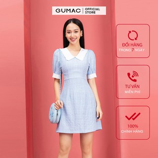 Đầm nữ phối măng sét GUMAC DA10222