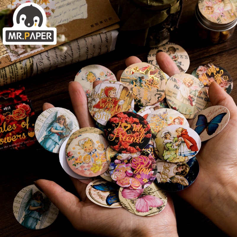 Hộp sticker dán trang trí 6 kiểu dáng xinh xắn
