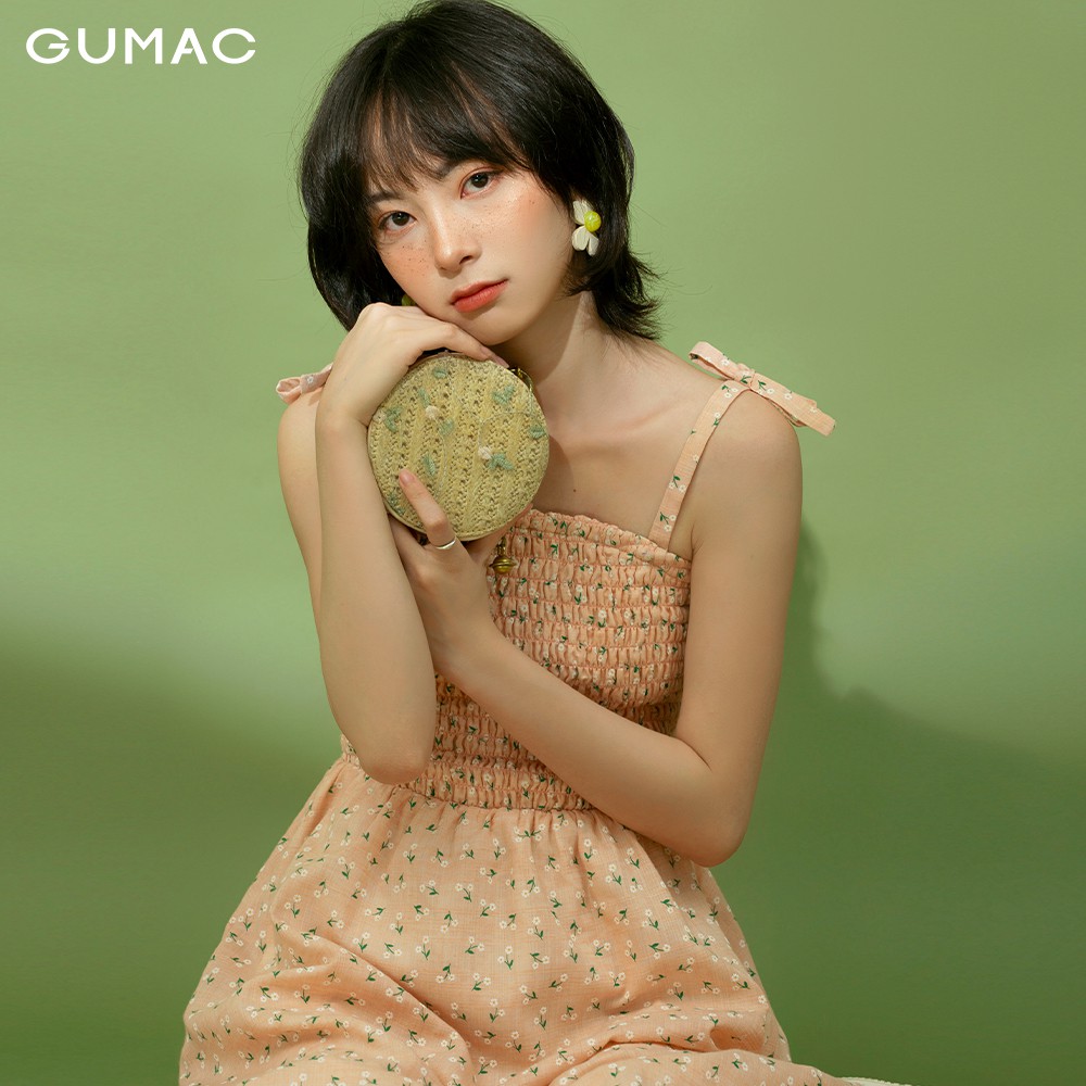 [Mã MABR07062 giảm 8% tối đa 50K đơn từ 249K] Đầm nữ 2 dây nhún thun GUMAC dễ thương đủ màu đủ size DB1185 | BigBuy360 - bigbuy360.vn