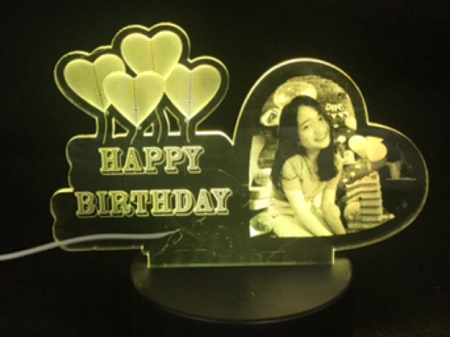 Đèn Led 3d Hình Tim ~quà tặng miễn phí khắc hình ảnh theo yêu cầu