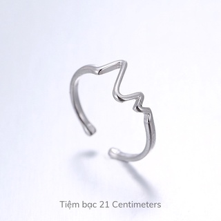 Nhẫn bạc nhịp tim Nhẫn bạc Tiệm bạc 21Centimeters