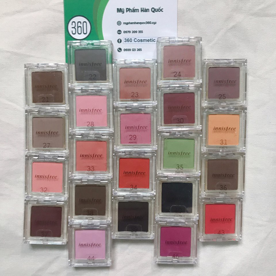 Phấn mắt dạng lì [màu 23 đến 48] Innisfree My palette my eyeshadow (matte) 2.3g