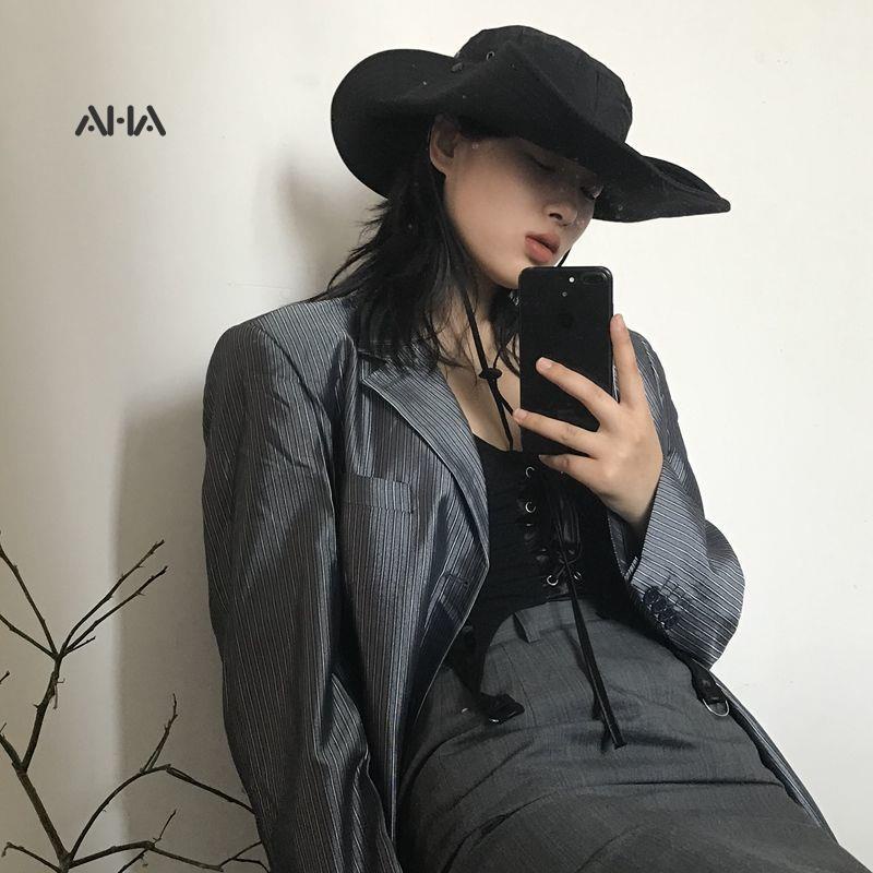 Mũ xô AHA official phối dây rút có thể điều chỉnh phong cách cao bồi phương Tây thời trang