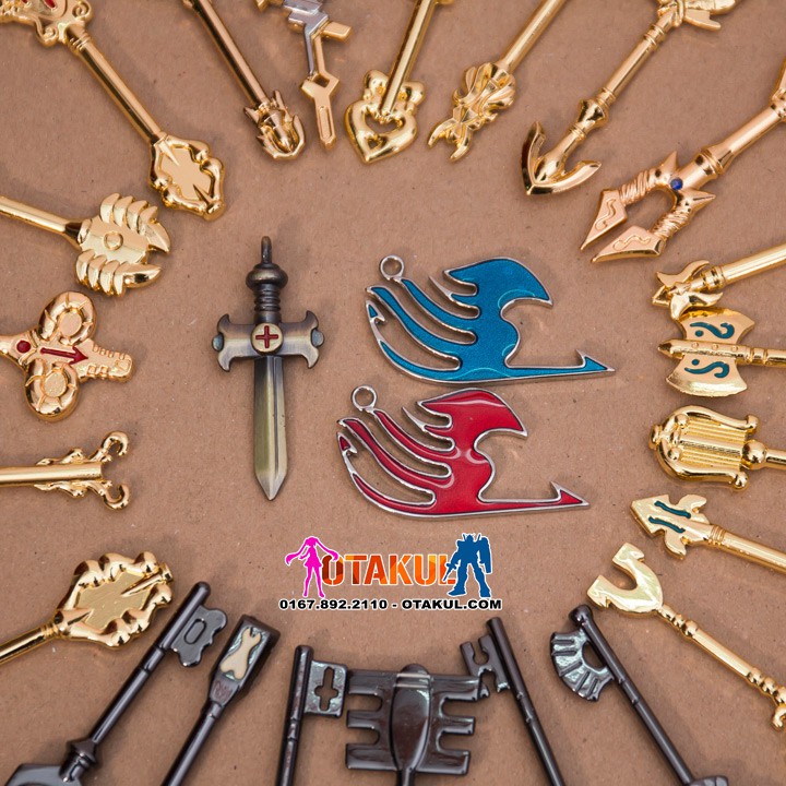 Hộp 24 Chìa Khóa Fairy Tail (tặng xâu chìa khóa)