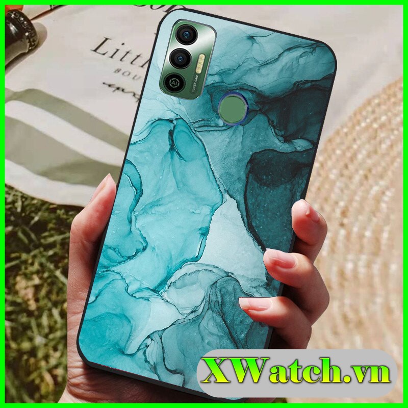 Ốp lưng Phủ bóng Tecno Pova 3 Spark 7 Pova 2 Spark 7T Spark 6 go Pop 5 Lte Spark 8C họa tiết Vân đá