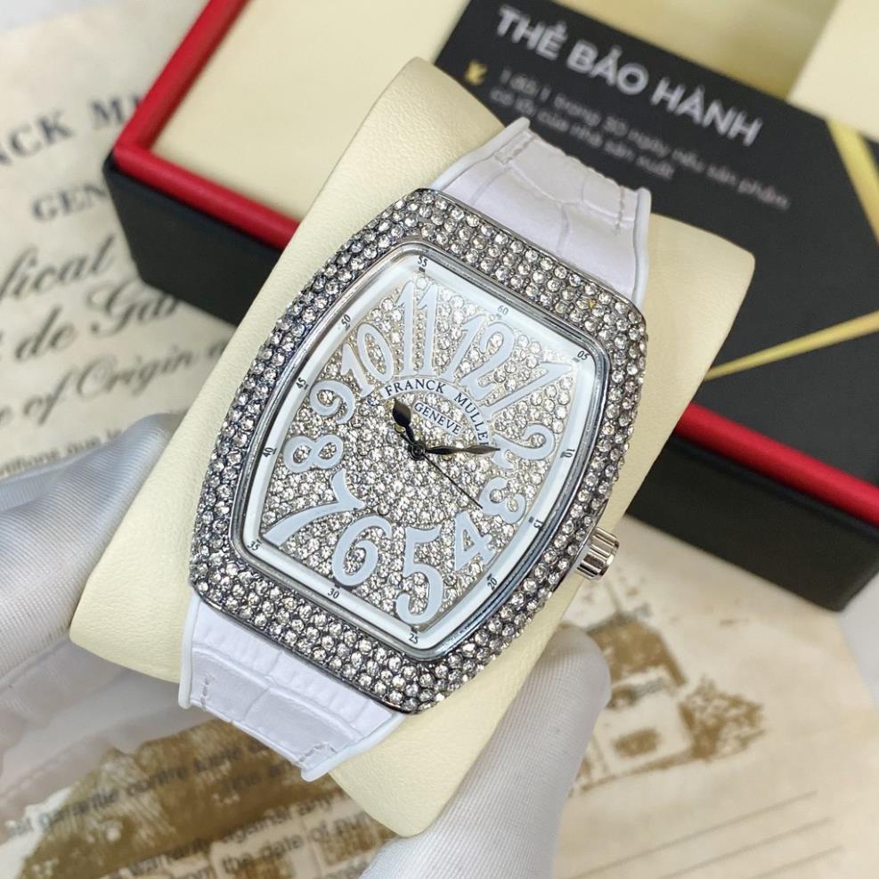 Đồng hồ nữ FM máy pin dây cao su mặt full đá cao cấp có bảo hành DHN002 Shop108 | BigBuy360 - bigbuy360.vn