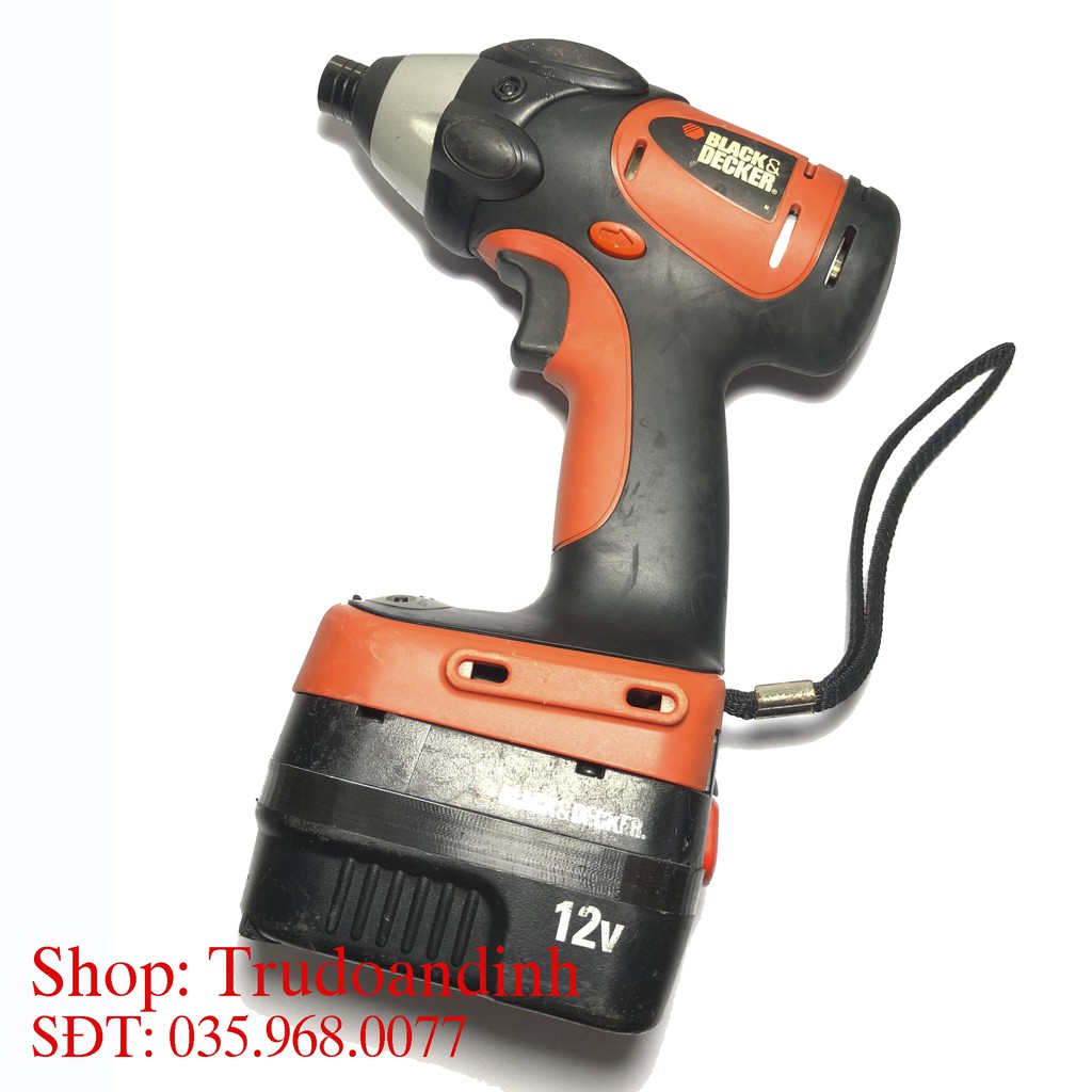 Pin máy bắn vít Black&Decker 12v + Sạc
