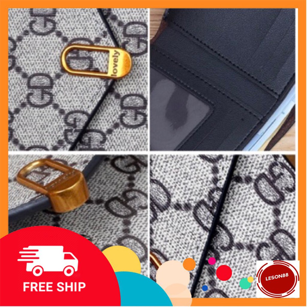 SALE  FREESHIP 50K NEW - Ví ngắn lovely hoạ tiết sang chảnh DR888