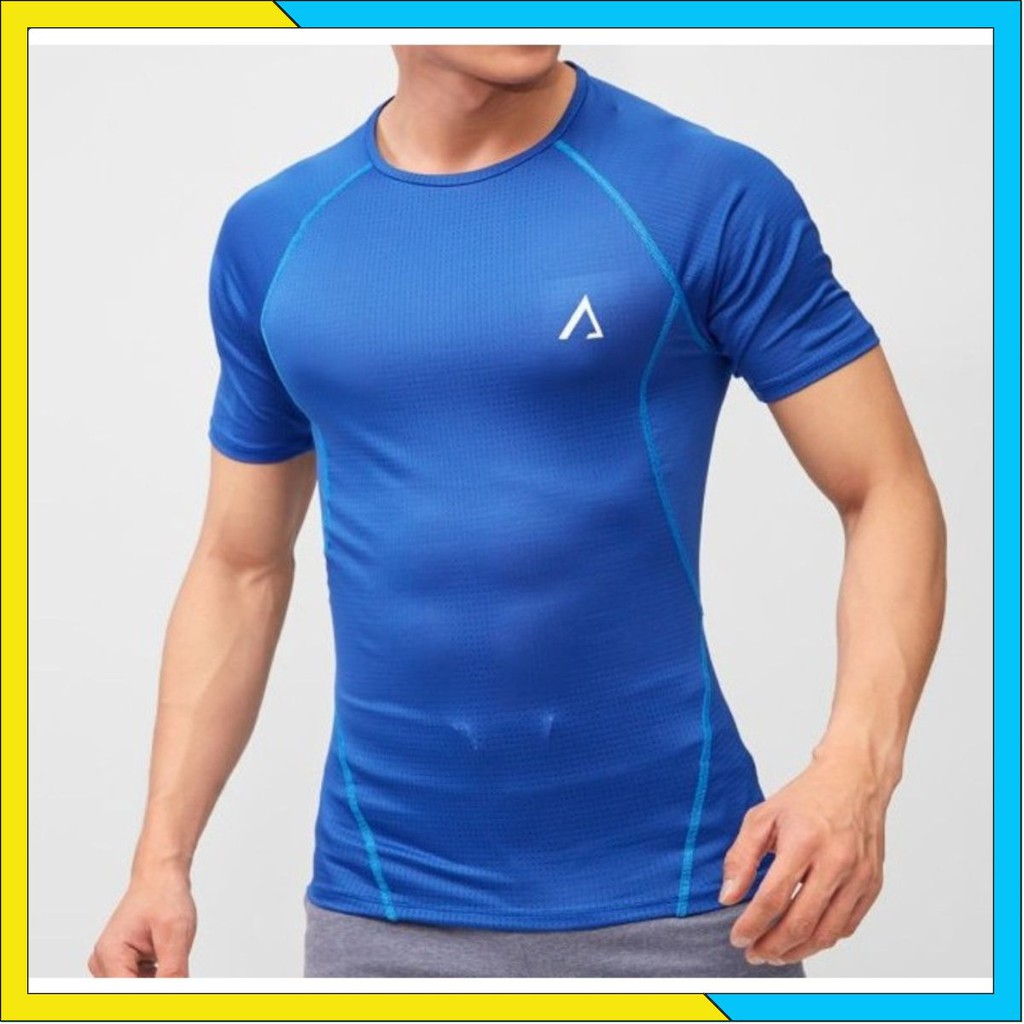 Áo thun thể thao body cao cấp After All màu xanh dương đậm
