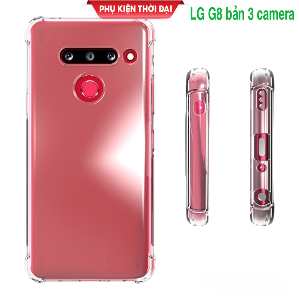 Ốp lưng LG V50 ThinQ / LG V40 ThinQ / LG V60 ThinQ / LG Velvet / LG G8 dẻo trong suốt lồi 4 góc cao cấp lâu ố vàng