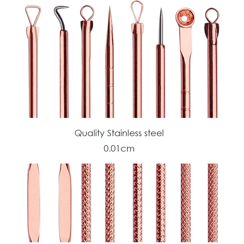 Bộ 4 dụng cụ nặn mụn đầu đen bằng thép không gỉ