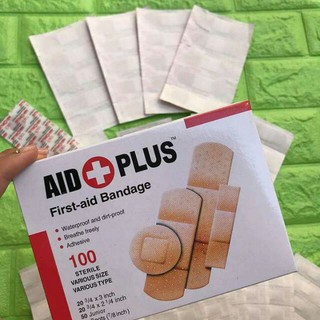 Hộp băng ơ gâu 100 miếng, băng gâu dán vết thương