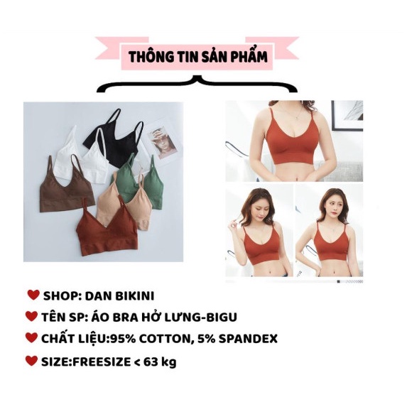 Áo Bra Nữ - 2 dây chữ U hở lưng ÁO NGỰC không gọng nâng ngực gợi cảm co giãn tiện lợi