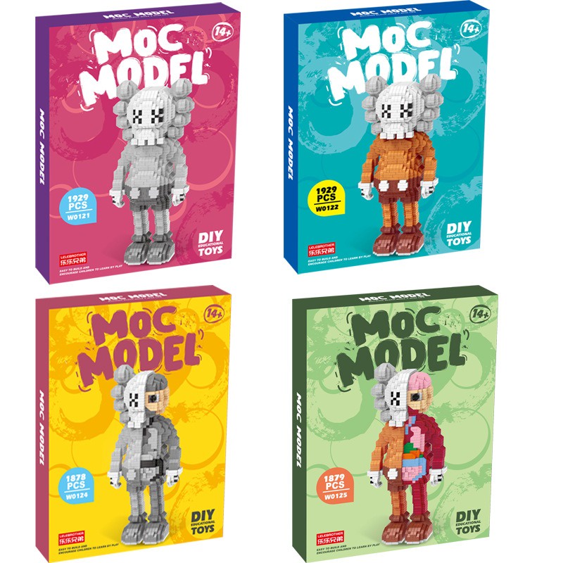 Bộ đồ chơi xếp hình Lego KAWS , Bộ đồ chơi lắp ráp Lego nhân vật hoạt hình KAWS size to