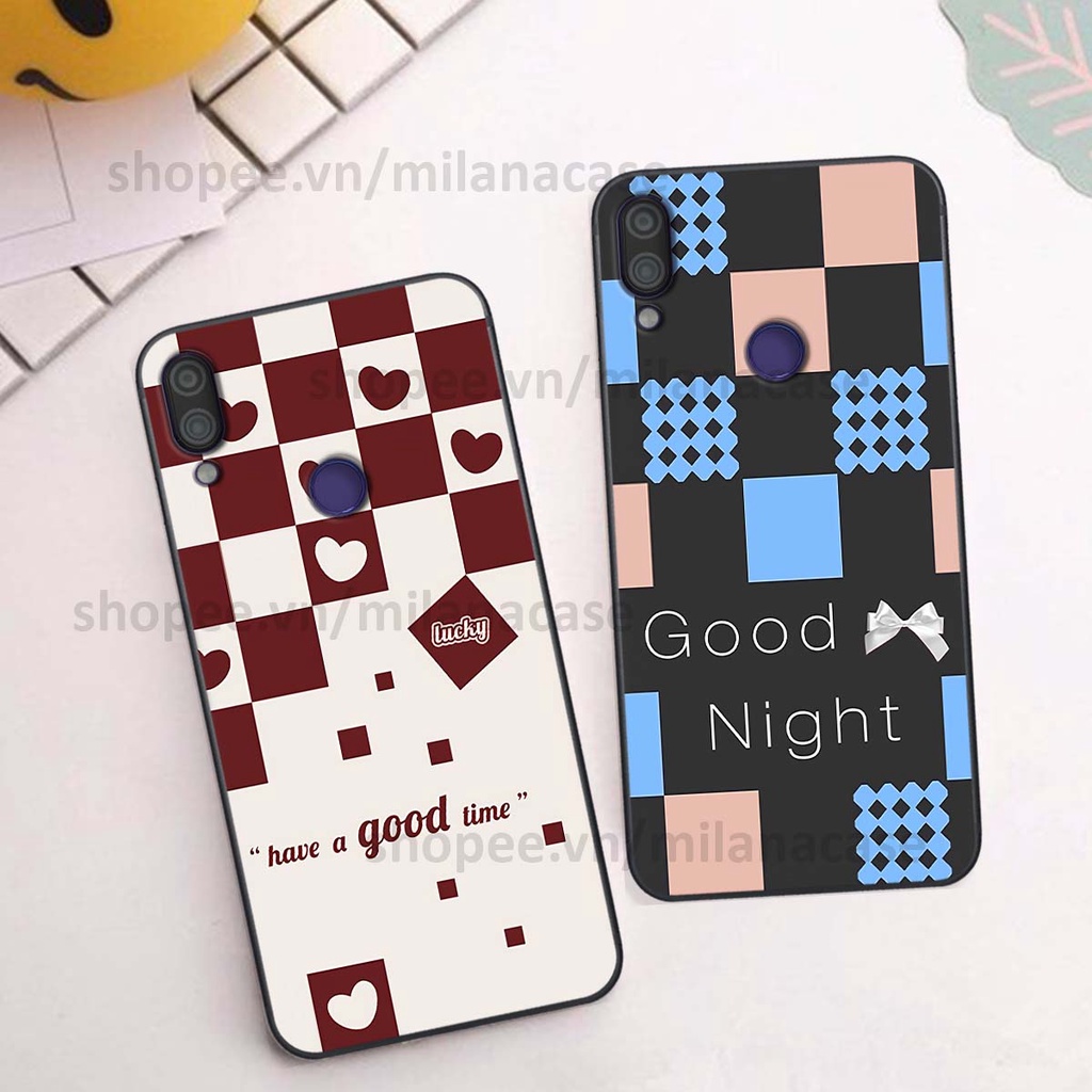 Ốp Xiaomi Redmi Note 7 caro họa tiết nhiều màu sắc siêu đẹp thời trang cá tính