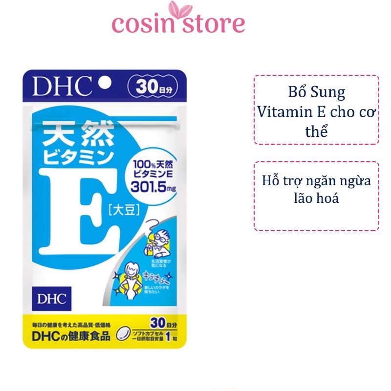 Viên uống Bổ Sung Vitamin E DHC Nhật Bản 30 Viên 30 Ngày Dùng