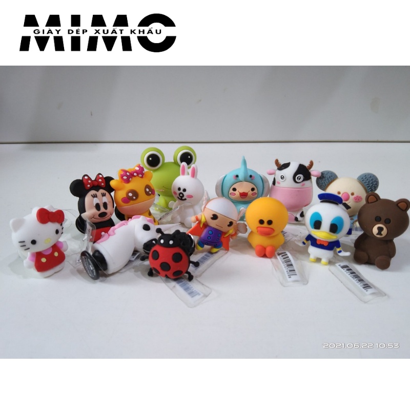 [Giao mẫu ngẫu nhiên] - Jibit nổi 3D, sticker gắn dép sục, dép cross nhiều mẫu siêu cute