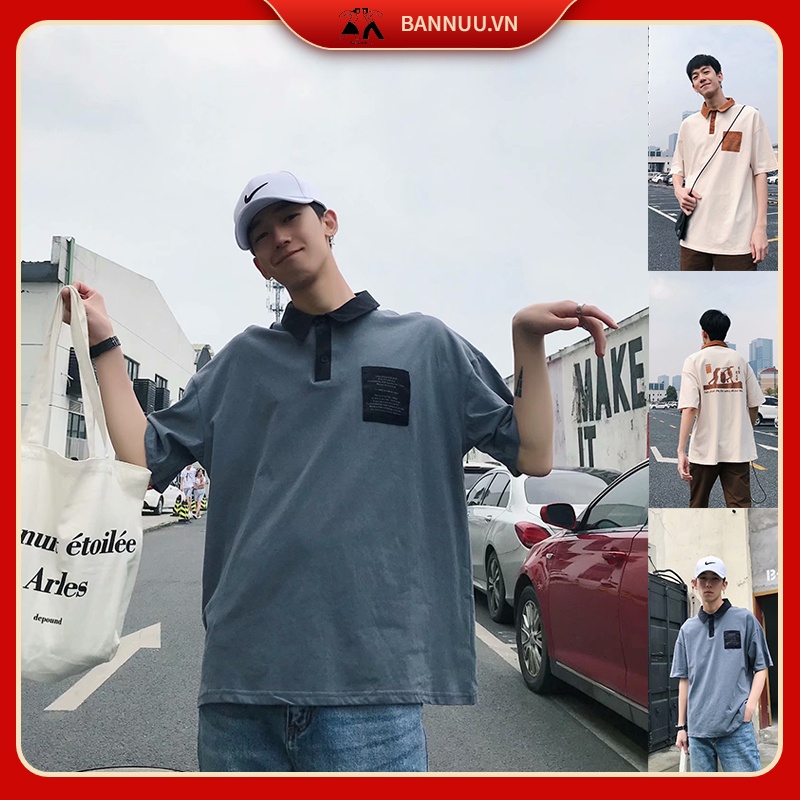 polo nam bông áo thun nam unisex from rộng áo phông nam thời trang áo polo phong cách Hàn Quốc áo thun kiểu nữ tiếng Nhật áo thun có cổ nữ