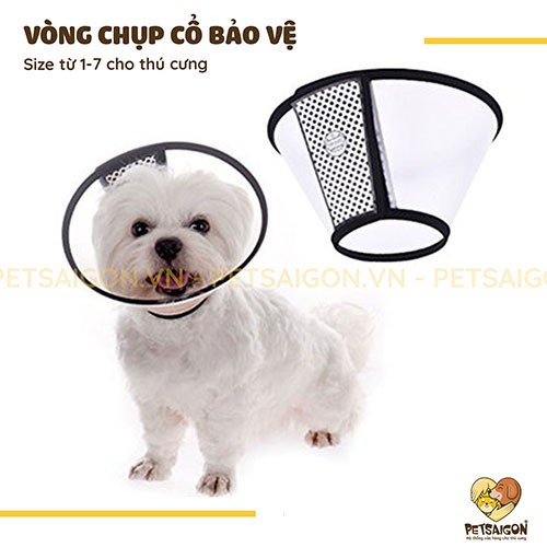 VÒNG CHỤP CỔ CHỐNG LIẾM CHO CHÓ MÈO