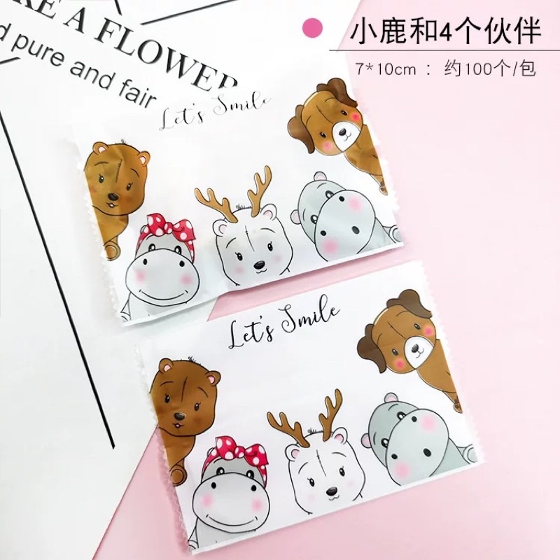 Set 50 túi hàn miệng Noel, Xmas size 7 x 10 cm