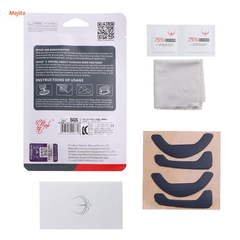 Miếng đệm phụ kiện lót đáy chuột máy tính cứng cáp viền cong chuyên dụng dành cho chuột Roccat Kone