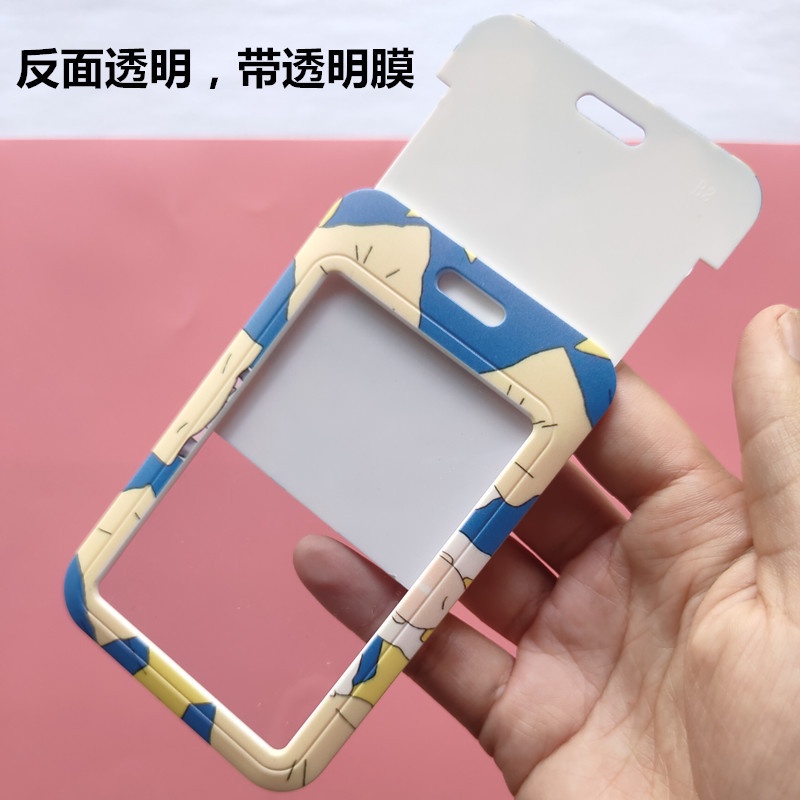 Túi Đựng Thẻ Họa Tiết Hoạt Hình Cậu Bé Bút Chì Đáng Yêu Ốp