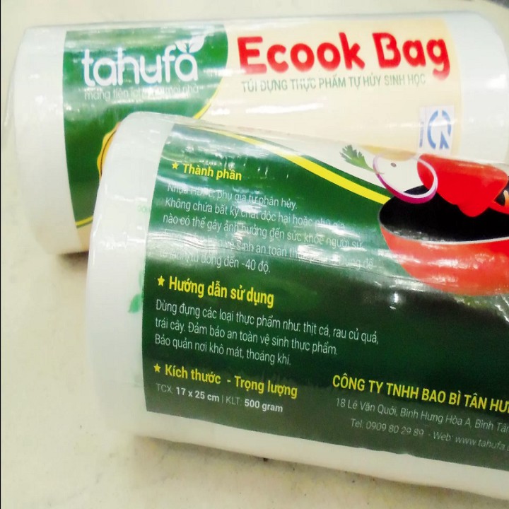 Cuộn túi nilon màng PE bọc đựng Ecook Bag, bảo quản thực phẩm - VUA BAO BI